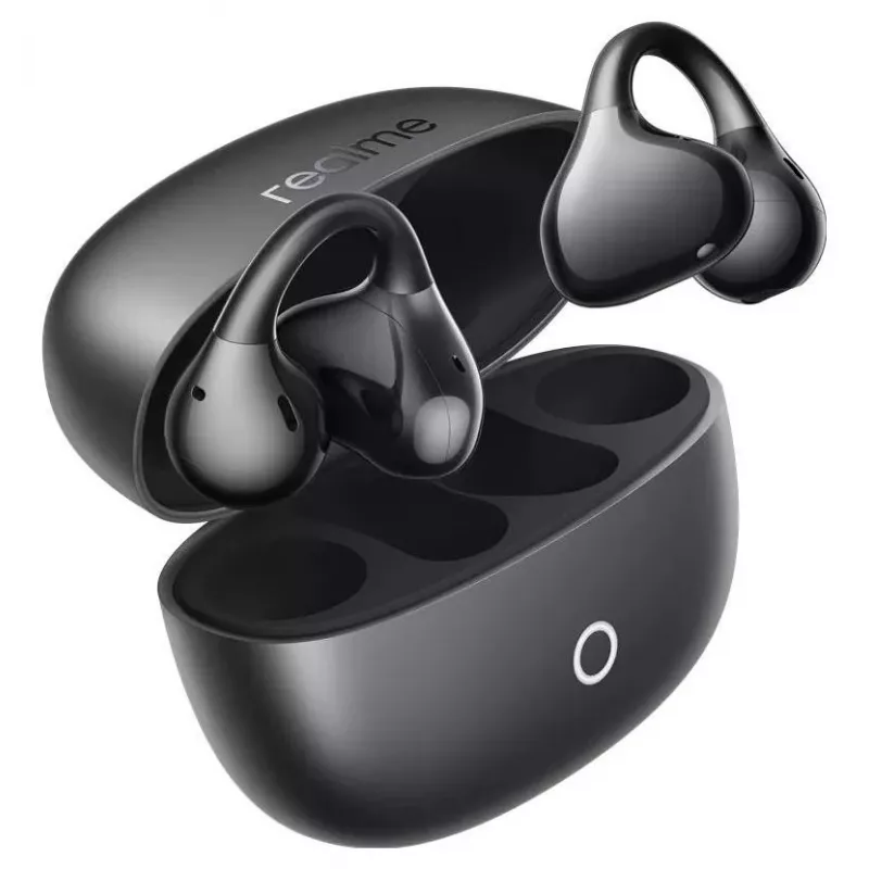 realme Buds Clip Zwart Black bedrade oordopjes met 3,5-mm-kinkstekker en microfoon