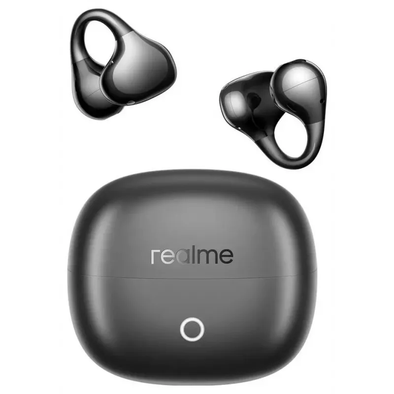 realme Buds Clip Zwart Black bedrade oordopjes met 3,5-mm-kinkstekker en microfoon