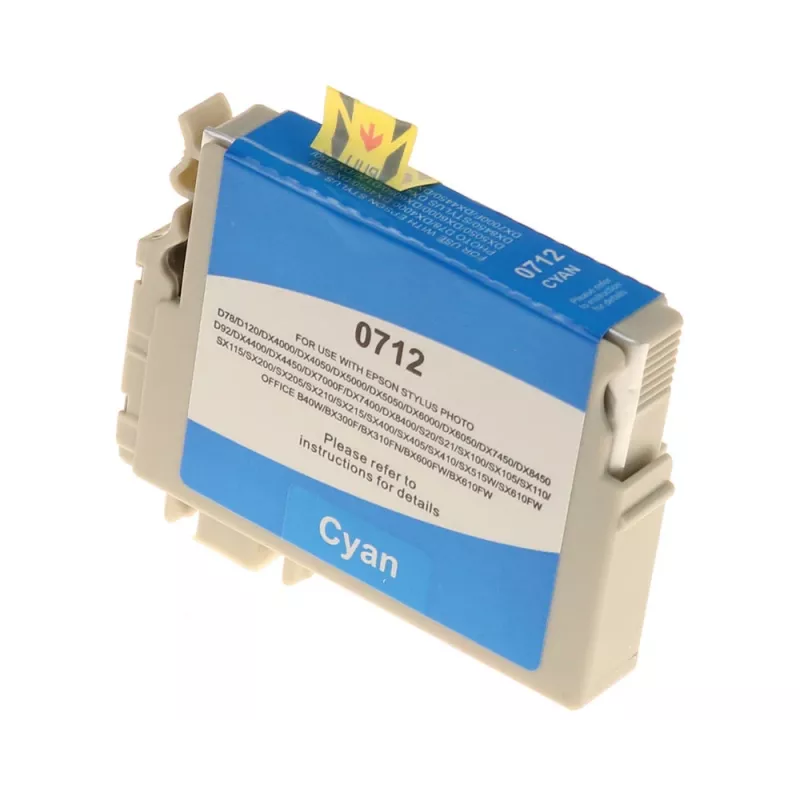 G&G Ninestar compatibele inktcartridge voor Epson T0712/C13T07124012 cyaan