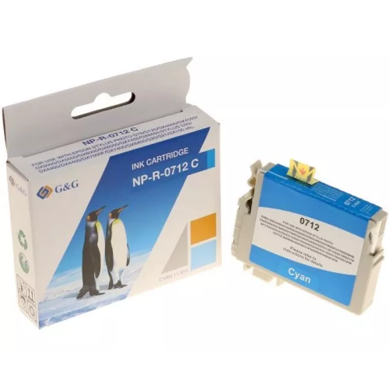 G&G Ninestar compatibele inktcartridge voor Epson T0712/C13T07124012 cyaan
