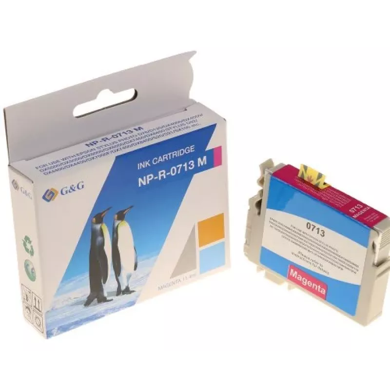 G&G Ninestar compatibele inktcartridge voor Epson T0713 (C13T07134012) - magenta