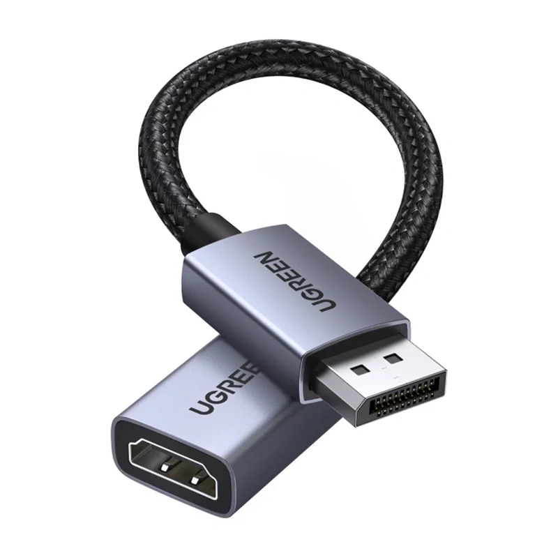 Ugreen DisplayPort naar HDMI-adapterkabel 4K 30Hz unidirectioneel zwart 1,5m