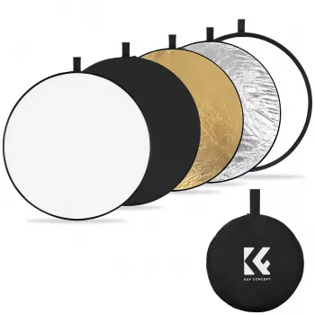 K&F Concept 5-in-1 ronde reflector 110cm met diffusor en draagtas - KF18.0003