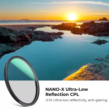 K&F Concept Nano-X circulair polarisatiefilter ultra lage reflectie 55mm
