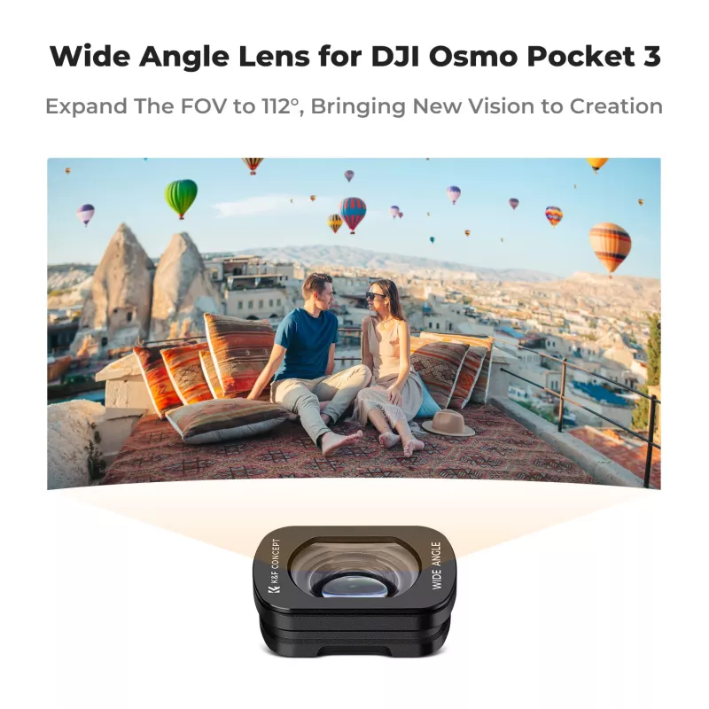 KF 112° groothoekobjectief voor DJI Osmo Pocket 3 / 4 - Kf01.2612