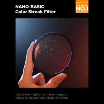 K&F Nano-B MRC Starlight Glare Rainbow Flare Streak-filter 62mm
