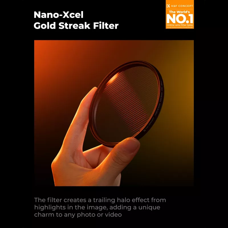 K&F Concept Nano-X MRC 62mm gold streak anamorfisch effectfilter