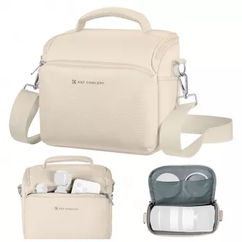 K&F Concept KF13.179V3 sling bag voor DSLR, mirrorless camera's, drone, gimbal - beige
