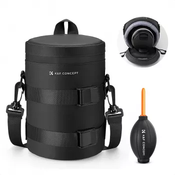 KF waterdichte camera-objectieftas XL 23,5 x 11,5 cm zwart KF13.203