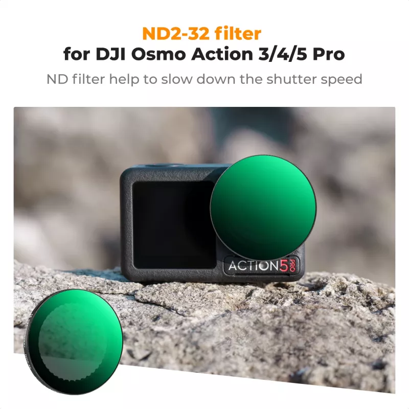K&F Concept Nano-X Series variabele ND-filter ND2-ND32 voor DJI Osmo Action 3/4/5 Pro