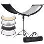 K&F Concept U-vormige 4-in-1 gebogen reflector 180x60cm met lichtstativ en draagtas