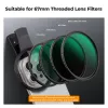 KF 2-in-1 Black Diffusion 1/4 + CPL telefoonfilterset 67mm clip-on