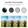 K&F Concept 82mm 3-in-1 hybride filter Fader ND2-32 + CPL + Black Diffusion 1/4 (KF01.2928V2)