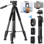 K&F Concept compact camerastatief voor DSLR en smartphone zwart