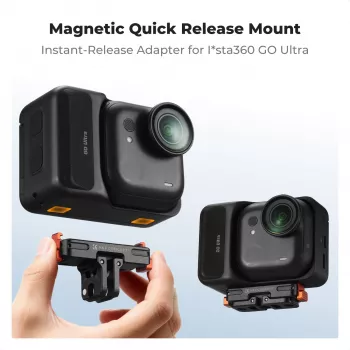 KF magnetische snelkoppeling mount voor GoPro en 1/4 inch schroef, voor Insta360 Go Ultra, zwart