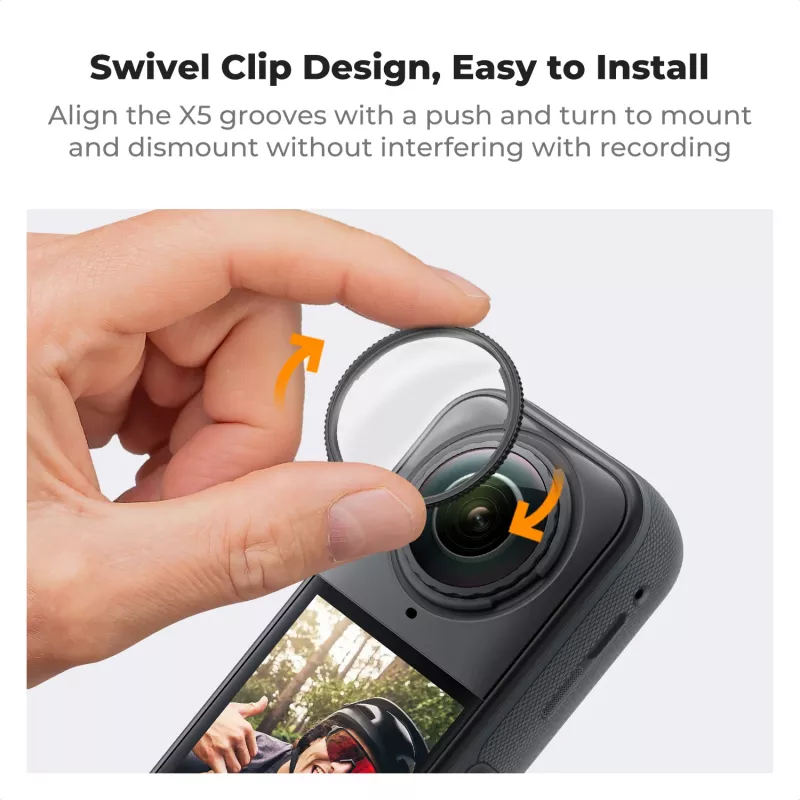 K&F Concept 2-pack gehard glazen lensbeschermers voor Insta360 X5 KF31.185