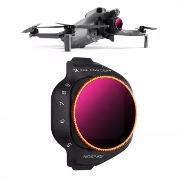 K&F variabele ND-filter ND32-ND512 voor DJI Mini 5 Pro drone, AGC-glas, KF02.0004
