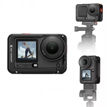 KF framemount camera-cage voor DJI Osmo Action 6, metaal, zwart, KF12.0026