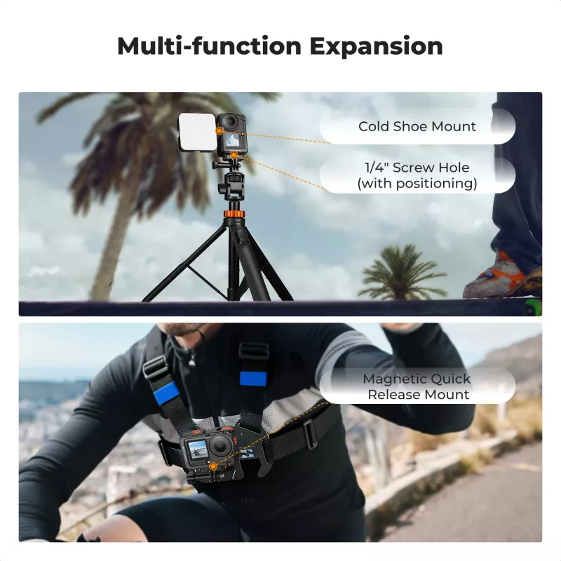 KF framemount camera-cage voor DJI Osmo Action 6, metaal, zwart, KF12.0026