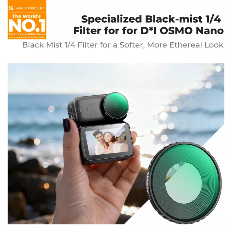 K&F Concept Nano-X Black Diffusion 1/4 filter voor DJI Osmo Nano met etui