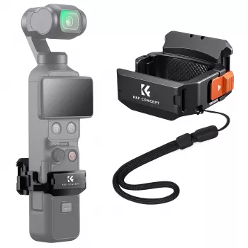KF mount adapter beschermframe voor DJI Osmo Pocket 3 / 4 met GoPro-houder en 1/4 inch statiefschroefdraad - zwart