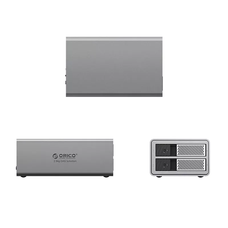 ORICO 9828RU3 2-bay RAID DAS-behuizing voor 2,5/3,5 inch SATA HDD/SSD, USB 3.0, grijs
