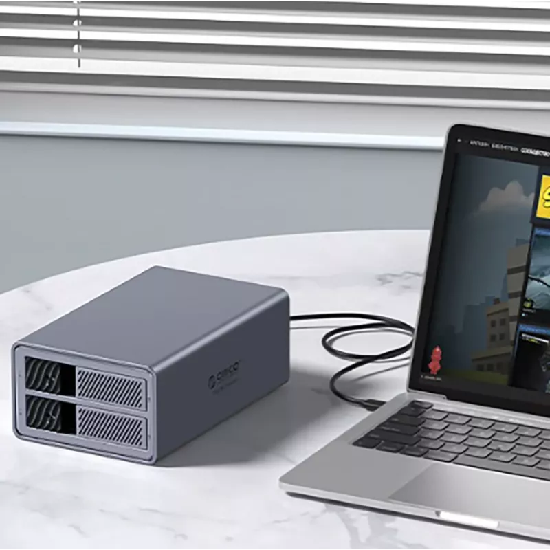 ORICO 9828RU3 2-bay RAID DAS-behuizing voor 2,5/3,5 inch SATA HDD/SSD, USB 3.0, grijs