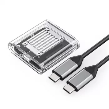 Orico TC20-M2-10G M.2 NVMe USB-C 3.2 SSD-behuizing - transparant