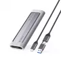 ORICO AXM2S-G2-V1 M.2 NVMe/NGFF USB-C/USB-A naar USB-C-behuizing - grijs