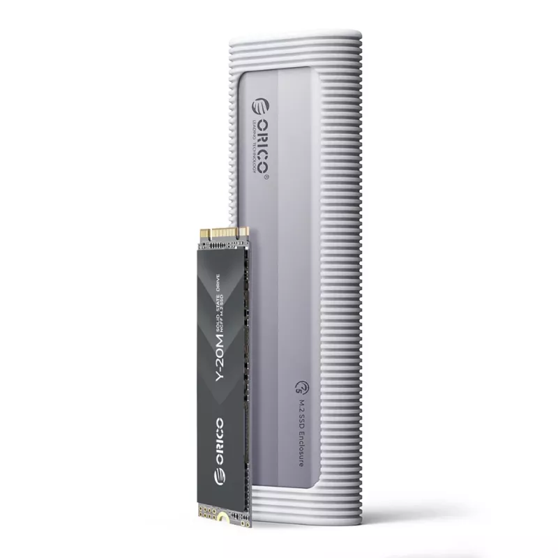 ORICO AXM2S-G2-V1 M.2 NVMe/NGFF USB-C/USB-A naar USB-C-behuizing - grijs
