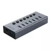 ORICO BT2U3-7AB 7-poorts USB 3.0-hub met individuele schakelaars - grijs