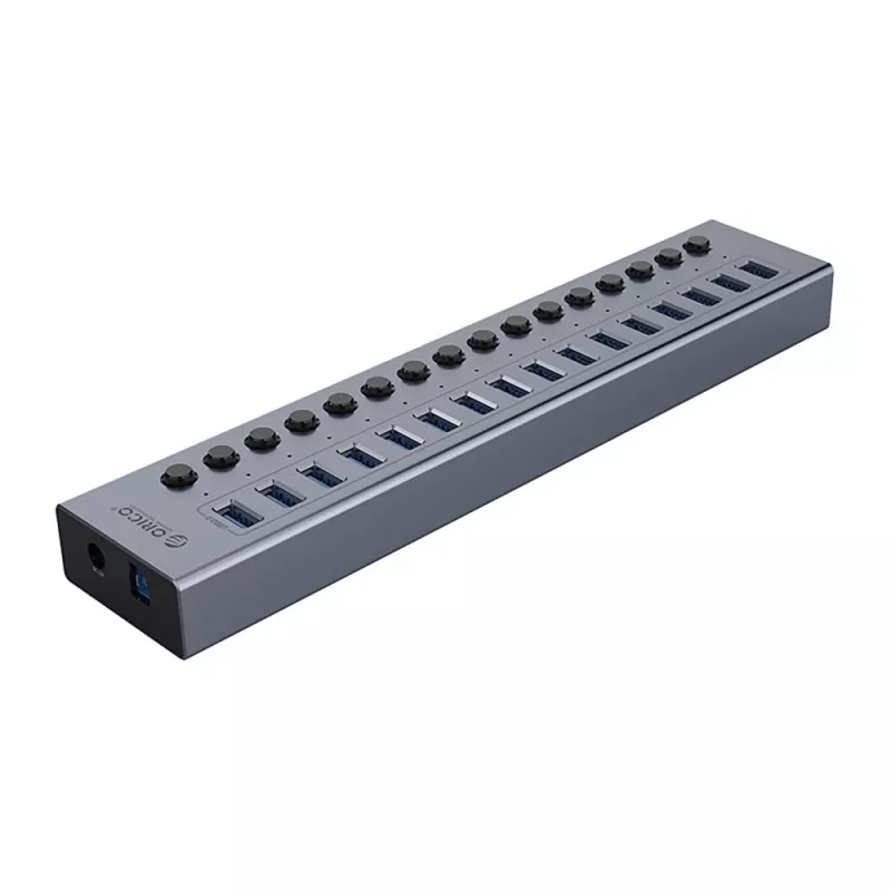 ORICO BT2U3-16AB 16-poorts USB 3.0-hub met individuele schakelaars - grijs