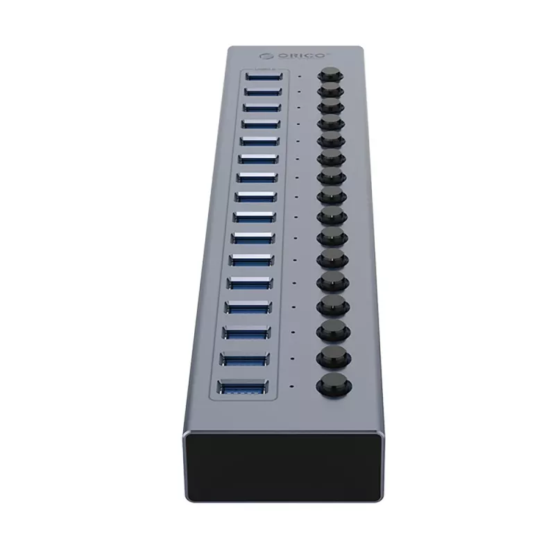 ORICO BT2U3-16AB 16-poorts USB 3.0-hub met individuele schakelaars - grijs