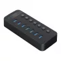 ORICO CT2U3-7AB USB 3.0-hub met 7 USB-A-aansluitingen en individuele schakelaars - zwart