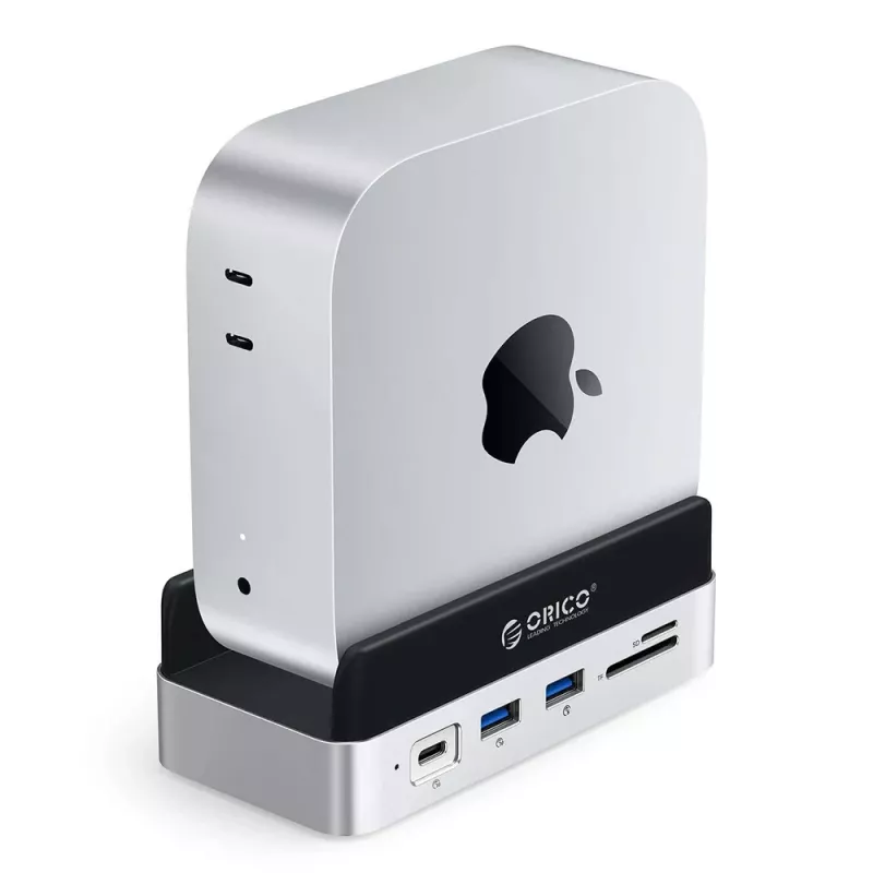 ORICO MiniDock 10-in-1 USB-C-dockingstation met M.2 NVMe/SATA SSD-behuizing - zilver