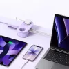 ORICO AP3 20W GaN 5-in-1 stekkerdoos, 2x AC + 2x USB-A + 1x USB-C, paars, 1,5m kabel