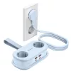 ORICO AP3 65W GaN stekkerdoos 6-in-1, 2x AC + 2x USB-A + 2x USB-C, blauw