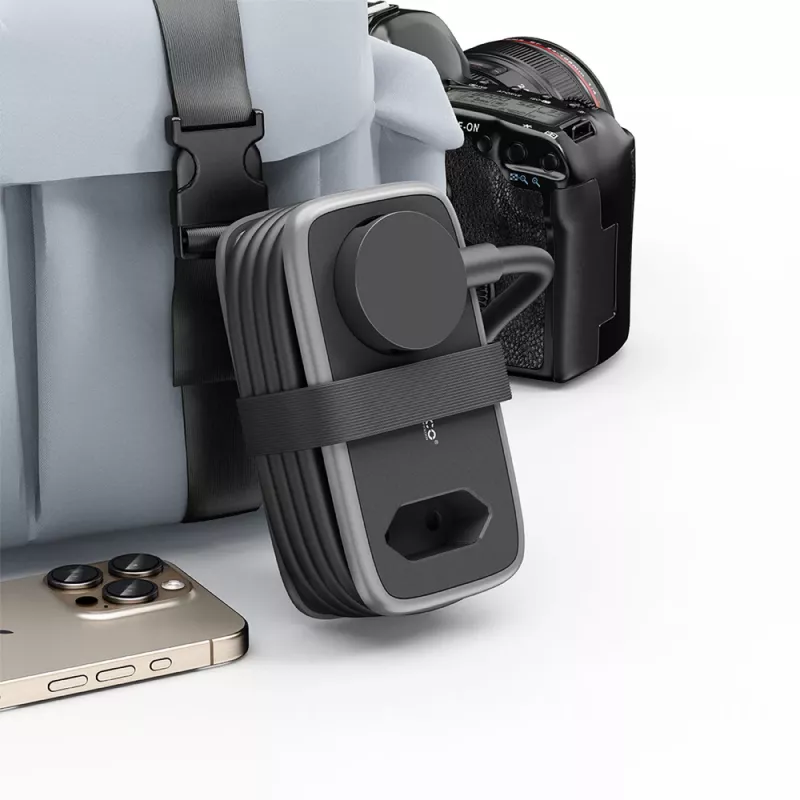 ORICO APP 15,5W 5-in-1 stekkerdoos met 2x AC, 2x USB-A, 1x USB-C - zwart