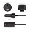ORICO ChargeClip 108W autolader met clip, 2x USB-A + 4x USB-C, zwart