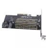 ORICO PDM2 PCIe 3.0 x4 M.2 NVMe & SATA SSD adapterkaart - zwart