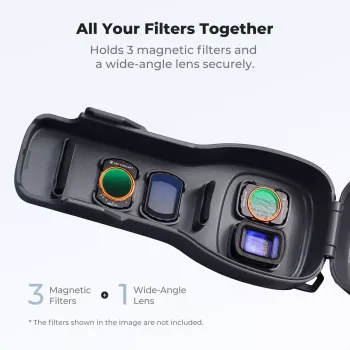 KF harde PC-hoes voor DJI Osmo Pocket 3/4 met draagband - zwart