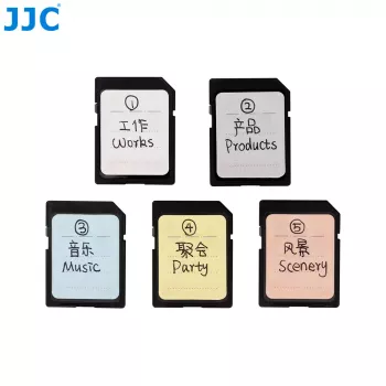 JJC 120x Memory Card Labels Stickers Tags voor SD MicroSD CF XQD