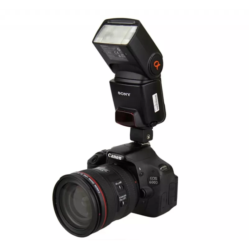 JJC flitsschoenadapter Sony Alpha naar standaard ISO 518 met PC-sync-aansluiting