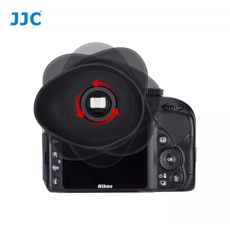 JJC oogschelp EG voor Canon EOS DSLR-camera's (zwart)