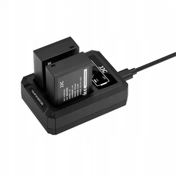 JJC dual USB-C oplader voor 2x Fujifilm NP-W126 / NP-W126S accu DCH-W126TC