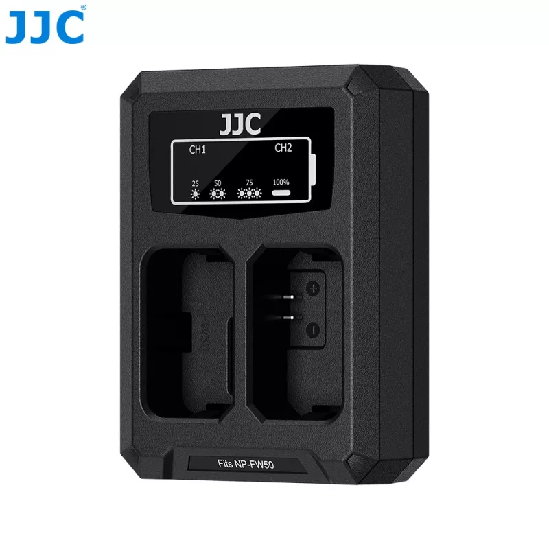 JJC dual USB-C oplader voor Sony NP-FW50 (DCH-FW50TC)