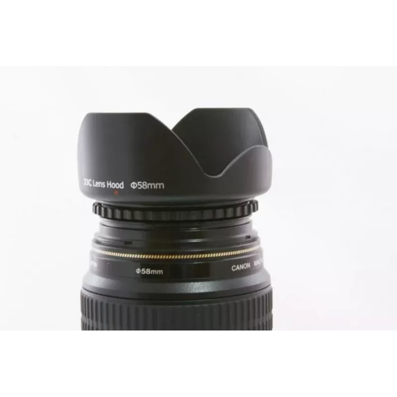 JJC 52mm inschroefbare metalen zonnekap voor cameraobjectief - geventileerd, mat zwart