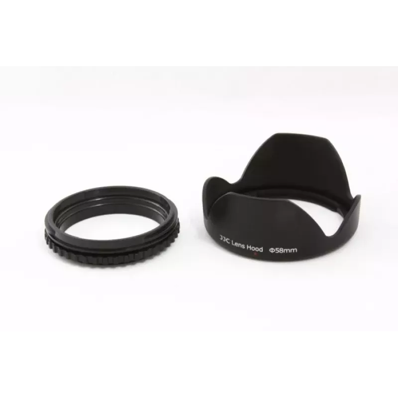 JJC 52mm inschroefbare metalen zonnekap voor cameraobjectief - geventileerd, mat zwart