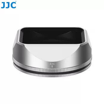 JJC zonnekap en objectiefdop set voor Fujifilm Fujinon XF 23mm F2.8 R WR en XF 27mm F2.8 R WR - zilver (LH-JXF23F28)