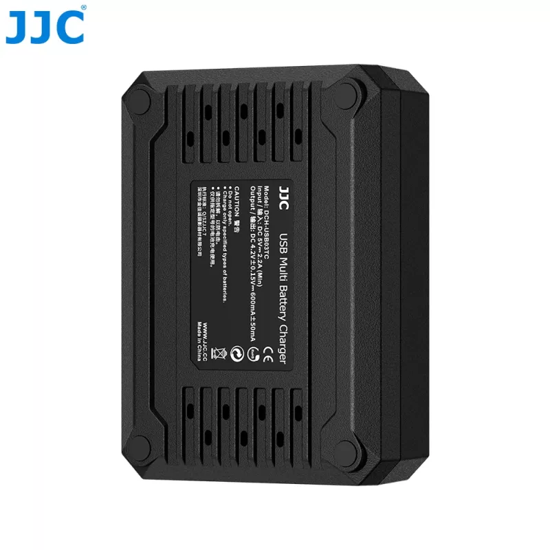JJC triple USB acculader voor Ricoh DB-120 (3 slots) - DCH-DB120TC